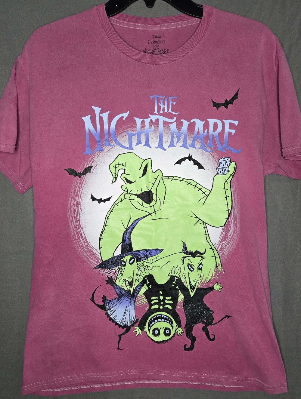 Disney The Nightmare Before Christmas Graphic Tee - Pink, Neon Green